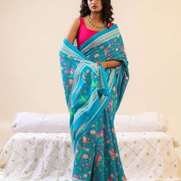BUTA BUTI Floral Pure Cotton Saree-58