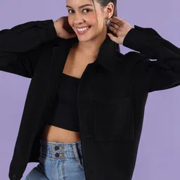 CHKOKKO Spread Collar Shacket-image-29