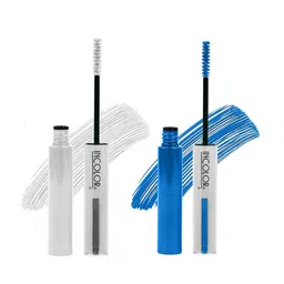 INCOLOR Set Of 2 Light Weight Color Mascara 6ml Each - Milky White 02 & Blueberry Pop 03-15