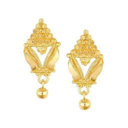 DIVASTRI Gold Plated Geometric Drop Earrings-image-48