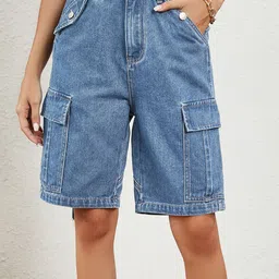 StyleCast Women Denim Mid-Rise Shorts-picture-41