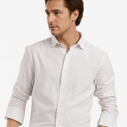 RARE RABBIT Men Comfort Spread Collar Textured Casual Shirt-image-32