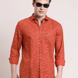 Turtle Relaxed Slim Fit Abstract Printed Casual Shirt-image-21