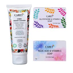 CARET ORGANIC Hybrid Creamy Cleanser, Glutathione Soap & Vitamin C & Kojic Acid Soap-image-14