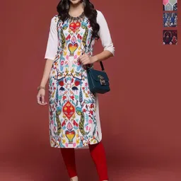 Anouk Rustic Selection Of 4 Floral Printed Straight Kurtas-35