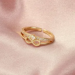 SALTY Golden Love Infinity Ring For Women & Girls Finger Ring Jewellery Accessories-36