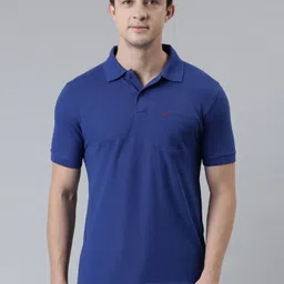 Force NXT Men Solid Polo Collar Cotton T-Shirt-image-95