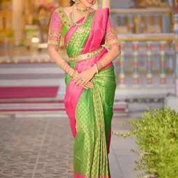 AMRUTKALA SAREES Woven Design Zari Banarasi Saree-picture-12