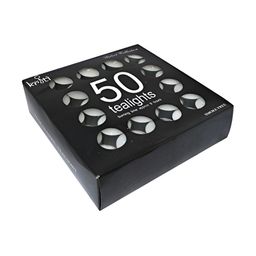 KRITI CREATIONS White & Black 50 pieces Tea Light Candle-image-10