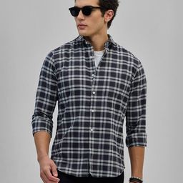 Snitch Men Smart Slim Fit Opaque Checked Casual Shirt-picture-16