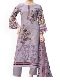 DRAVINAM Trends Embroidered Pure Cotton Unstitched Dress Material-image-27