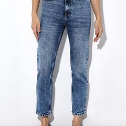 ONLY Women Straight Fit High-Rise Heavy Fade Acid Wash Stretchable Jeans-image-60