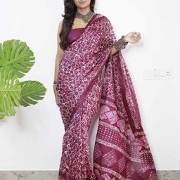 HERE&NOW Ethnic Motifs Pure Cotton Bagru Saree-26
