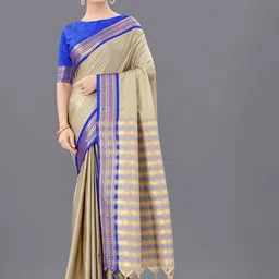 SHIV FASHION Woven Design Zari Banarasi Saree-image-7