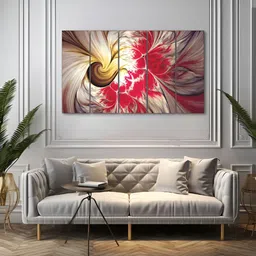 The Castle Decor White & Pink 5 Pieces Floral And Botanical Wooden Wall Arts-image-52