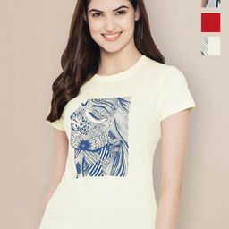 Metronaut Women Typography 3 Printed Applique T-shirt-image-51