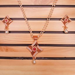 GOLD CASH Gold-Plated Stones-Studded & Beaded Jewellery Set-image-38