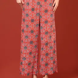 LIMEROAD Printed Mid-Rise Palazzo-image-26