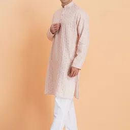 SG LEMAN Men Printed Regular Kurta with Pyjamas image 5