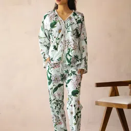 SANSKRUTIHOMES V-Neck Pure Cotton Night Suit-picture-50