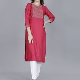 FASHIRE Embroidered Pure Cotton Kurtas-image-66