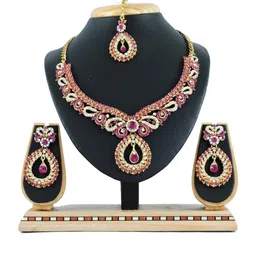 VATSALYA creation Gold-Plated Artificial Stones Jewellery Set-image-91