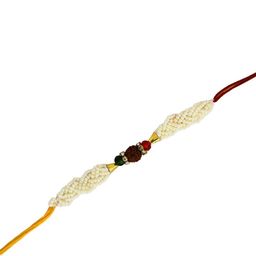 Anouk Set Of 3 Rudraksha Rakhi With Fun Card, Roli & Chawal image 4