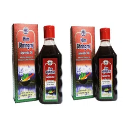 Bhimseni Karyalay Set Of 2 Him Bhringraj Ayurvedic Hair Oil For Hair Growth - 200 ml Each-0
