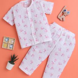 Polka Tots Boys Animal Printed Shirt Pyjamas Night suit-image-12