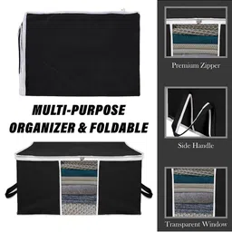 Kuber Industries Black Set of 2 Regular Multi-Utility Organisers image 5