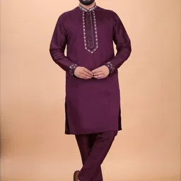 NECK WORK EMRODARY Kurta with Payjama-picture-18