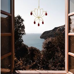 JASMEY HOMES Red Lotus Bell Windchimes-image-39