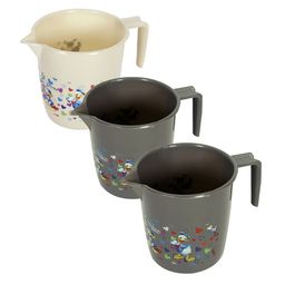 Kuber Industries Beige & Grey 3 piece Floral Plastic Bath Accessories Set-97
