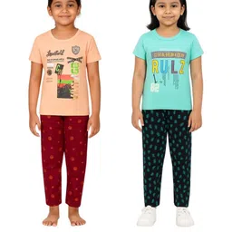 Veecap Girls Pack Of 2 Pyjama Set-picture-13