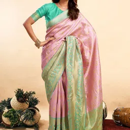 all about you Woven Design Zari Banarasi Saree-image-37