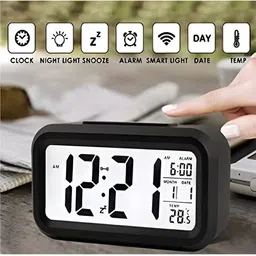 basics IND Black Contemporary Table Clock image 4