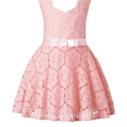 Shahina Fashion Girl Knee Length Satin Short Princess Dress-image-89