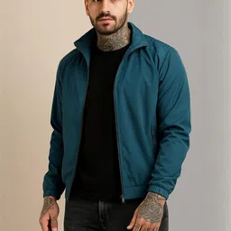 VOXATI Men Blue Polyester Jacket-image-53