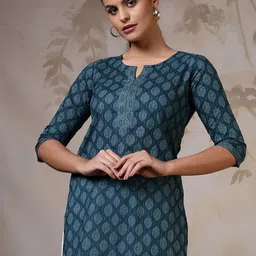 KEIYONA Women Floral Printed Pure Cotton Kurti-picture-19