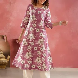 Sangria Women Floral Printed Kurta with Palazzo-picture-44