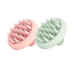 Huda crush Set Of 2 Scalp Massager Brush - Pink & Green-picture-4