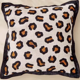 Home Centre Beige & Black Embellished Square Cushion Covers-picture-23