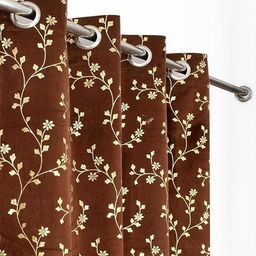 Myntra Elegant Homes Brown Velvet Door Curtains-picture-37