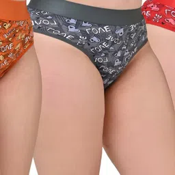 FiveFlag Mid-Rise Cotton Blend Briefs (Pack Of 3)-image-69