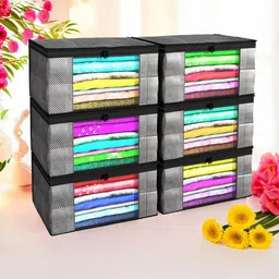 Kuber Industries Grey Set of 6 Regular Drawer Organiser Organisers-18