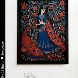 SOWPEACE Blue & Red 1 Piece Canvas Abstract Wall Photographs-image-74