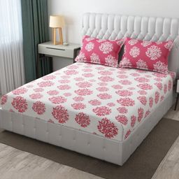 HIDECOR Floral Superfine King Bedsheets-image-26