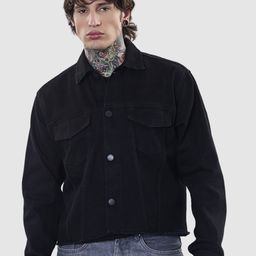 Snitch Revolution Cropped Printed Denim Jacket-picture-19