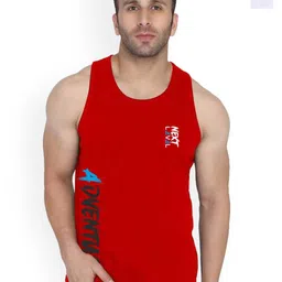 SLOWLORIS Pack Of 2 Printed Cotton  Vests- SL26 COMBO (LOUD WHITE) (ADV RED)-image-64