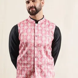 Anouk Geometric Printed Nehru Jacket image 4